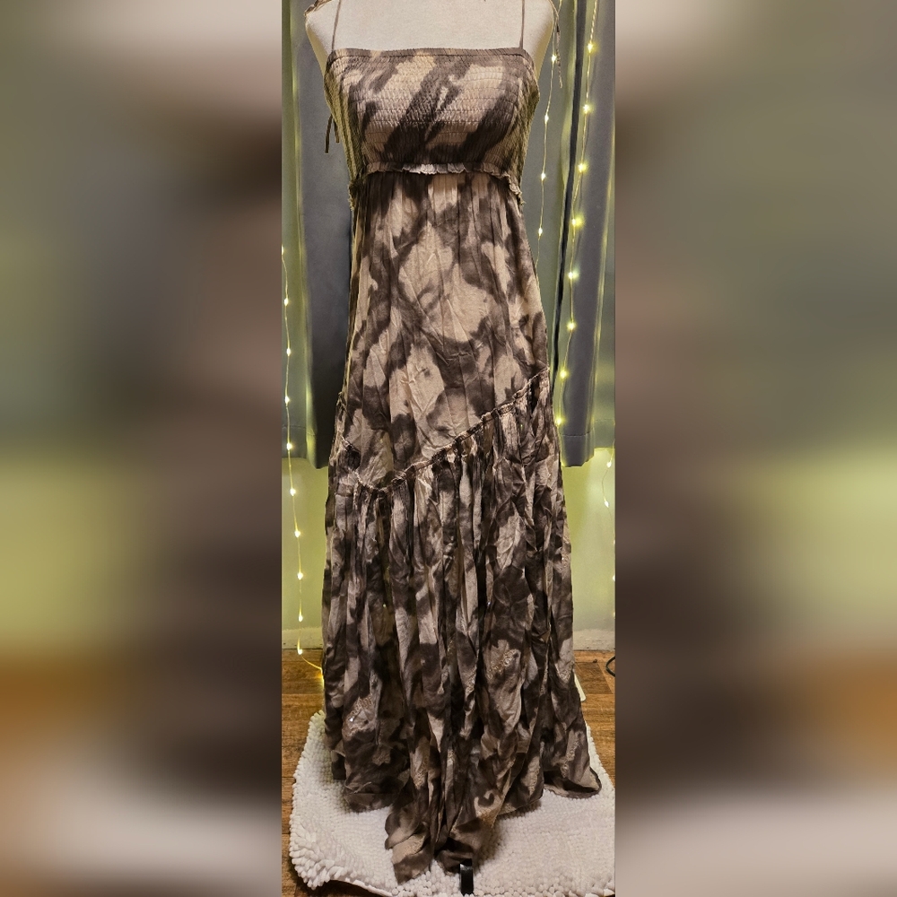 All Saints Black and Gray Maxi Dress